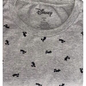 Disney Mickey Mouse all over print Unisex Tee Size XL short sleeves Vintage Gray
